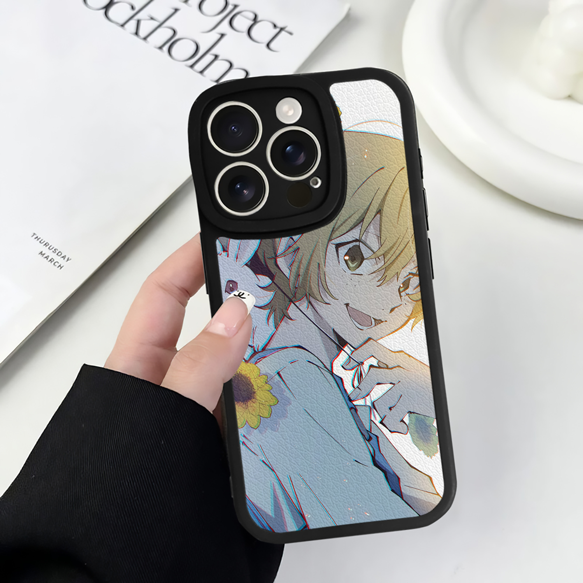 （画像用） 文豪ストレイドッグス Bungo Stray Dogs 【iPhone 16シリーズ対応】シリコンスマホケース（レザー調） 材質：シリコン